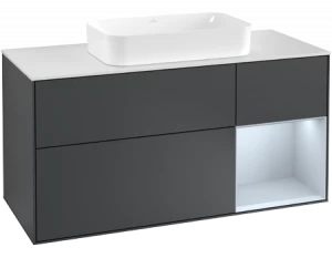 Villeroy&Boch Тумба под раковину Прямоугольная версия F301HAHG Finion Midnight Blue Matt Lacquer