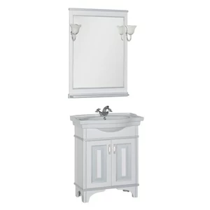 Комплект мебели Aquanet Валенса 80 белый краколет/серебро