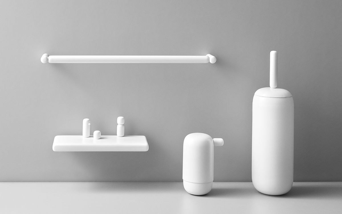 128010R9001 Полотенцесушитель из гальки - белыйd line Bjarke Ingels Group  - Вид №2