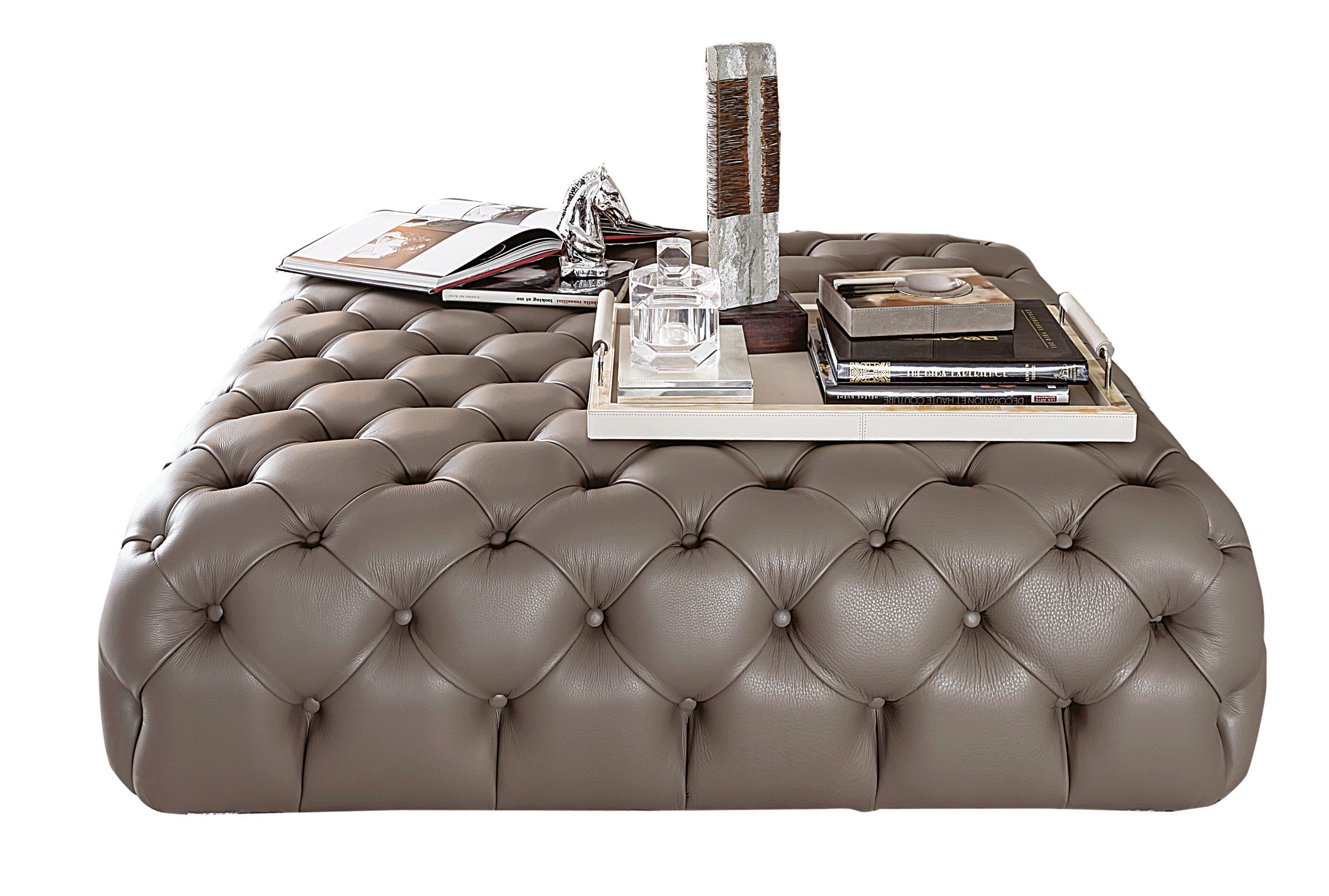 Кожаный прямоугольный пуф с Капитоном Casamilano HYATT 160 ARCH-00025984