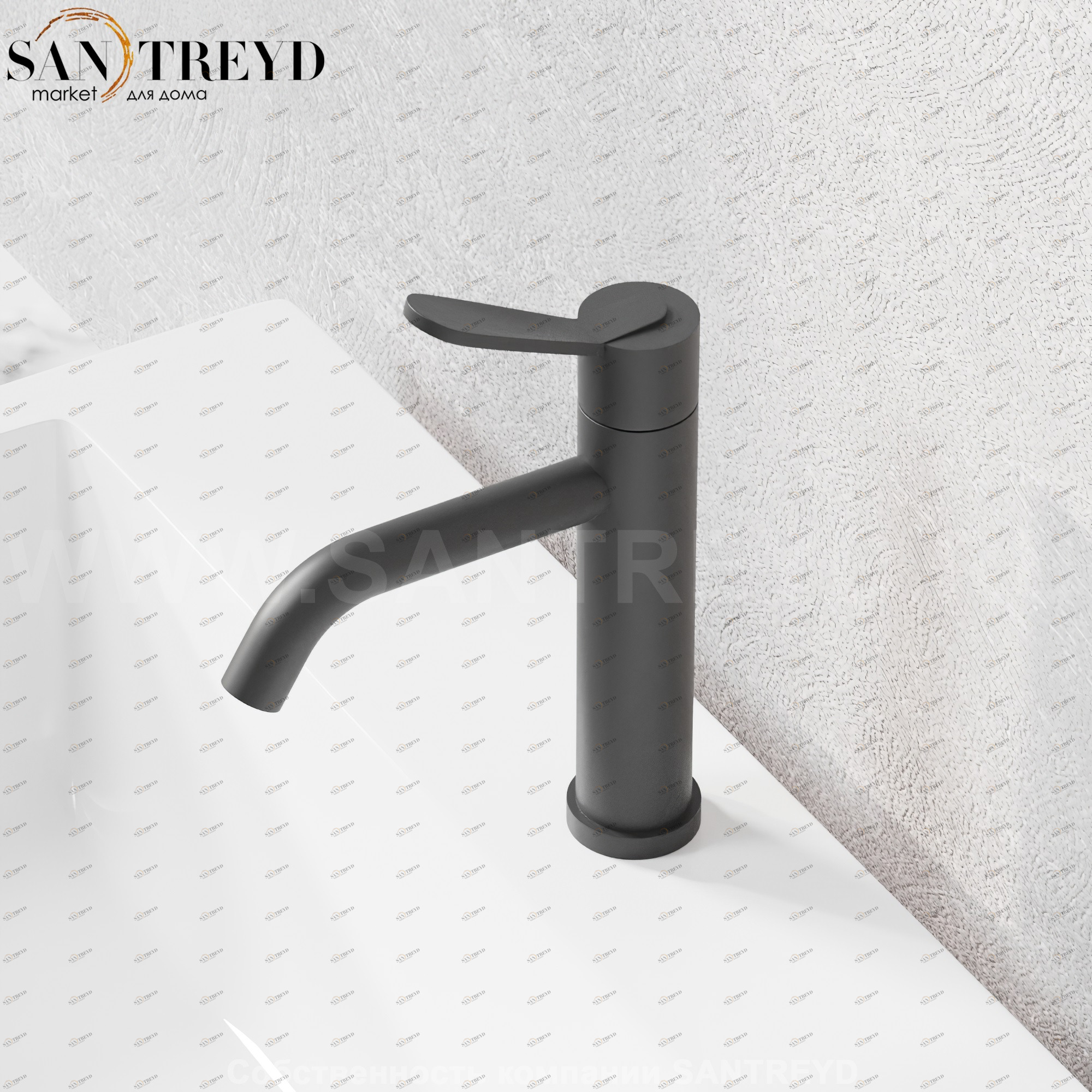 Смеситель FEZ 150 мм для раковины черный матовый Agape ARUB10015SLE