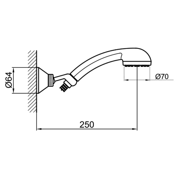 AC0389015 Душевой гарнитур Webert Sax - Вид №1