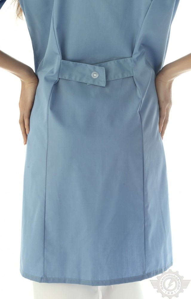 63696 Халат "Сервис-Люкс" темно-голубой  Медицинская одежда  размер 44/158-164 Спецодежда  - Вид №5