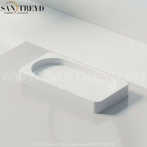 EVOLUZIONE Мыльница SURF на столешницу белая ACOM0634Z