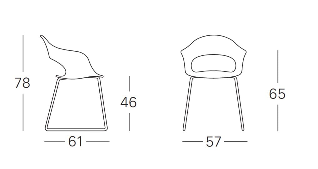 Тканевый стул с подлокотниками S-CAB Lady B ARCH-00072768 - Вид №2