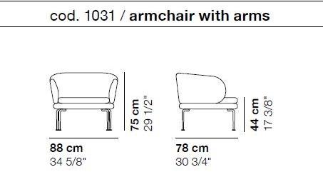 La Cividina Кресло из ткани по контракту Soave sun-id-1387985 - Вид №4