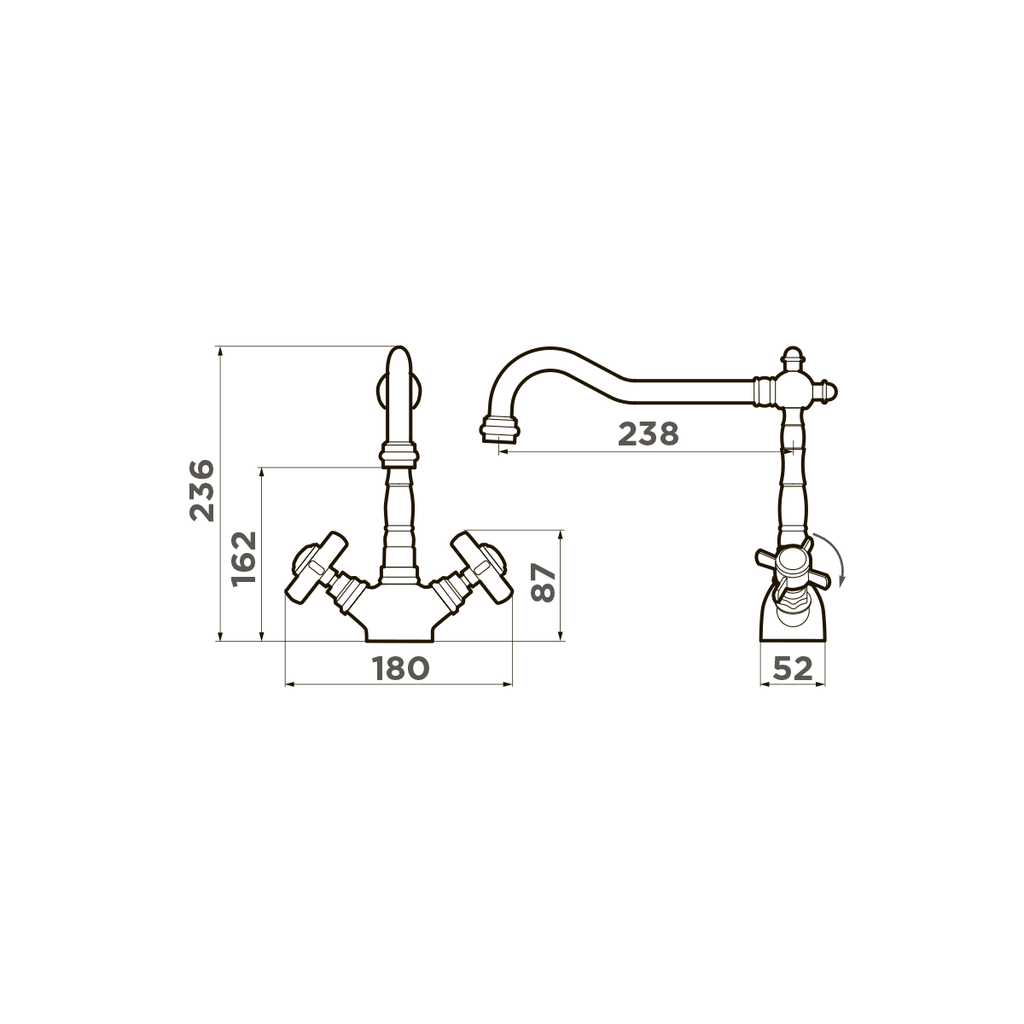 Смеситель для кухни Tokigawa C OMOIKIRI 4994256 - Вид №3