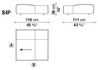B&B Italia Модульный угловой диван из ткани Bend sun-id-1444225 - Вид №22