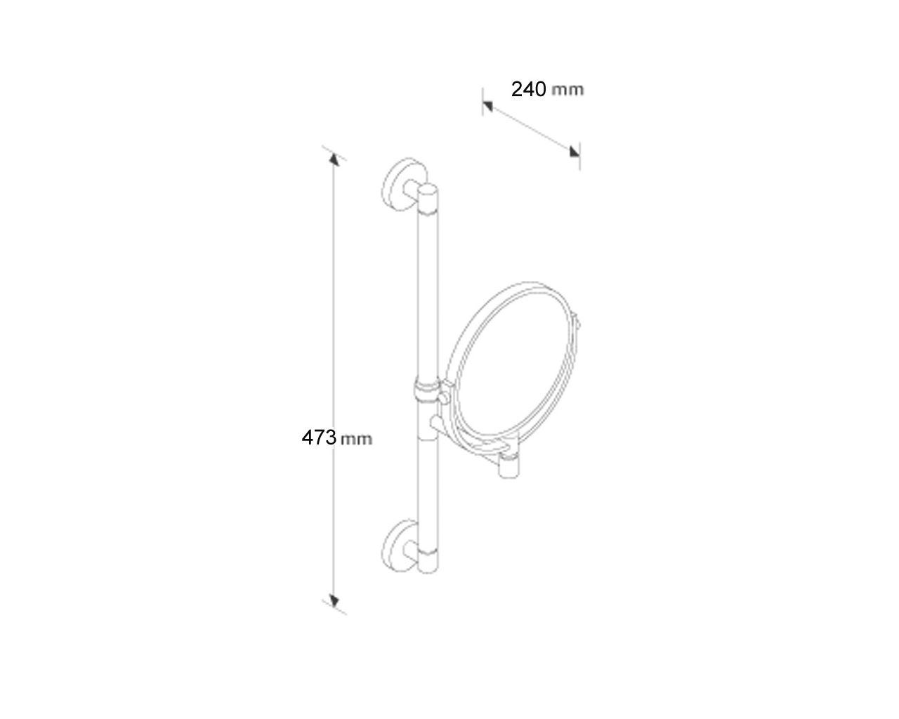 MHL01 Настенное косметическое зеркало с увеличением Merida  - Вид №1