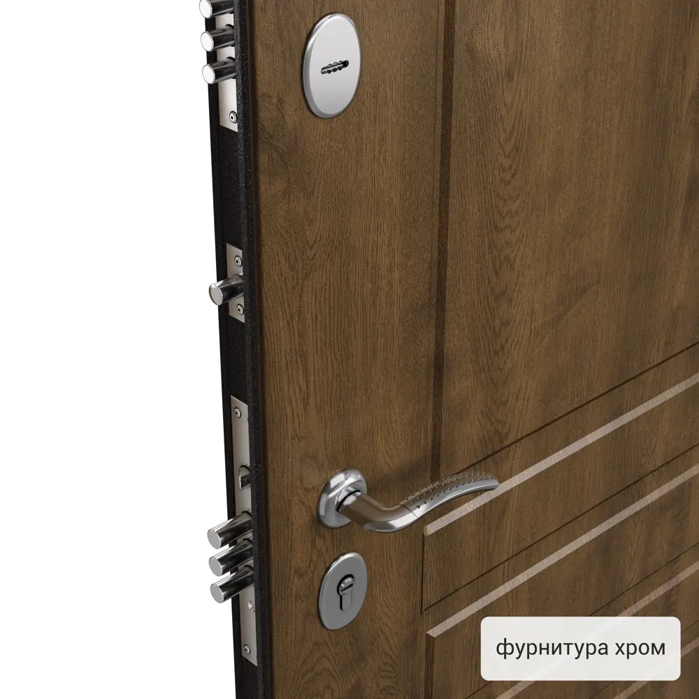 Дверь входная металлическая Страйд, 950 мм, правая, цвет летиция орех РР TOREX STLM-2160510 - Вид №2