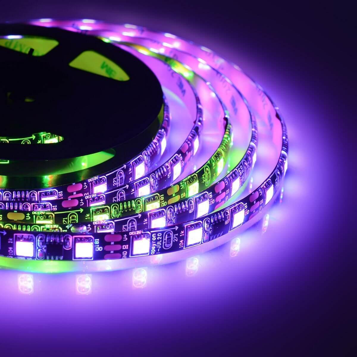 87ЦЛ Светодиодная влагозащищенная лента 14,4W/m 60Led/m 5050SMD разноцветная 5M Apeyron