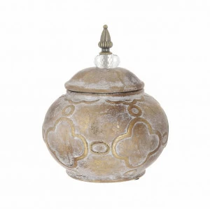 Ваза керамическая с крышкой золотая 27 см El Fener TO4ROOMS EL FENER 00-3893519 Золото