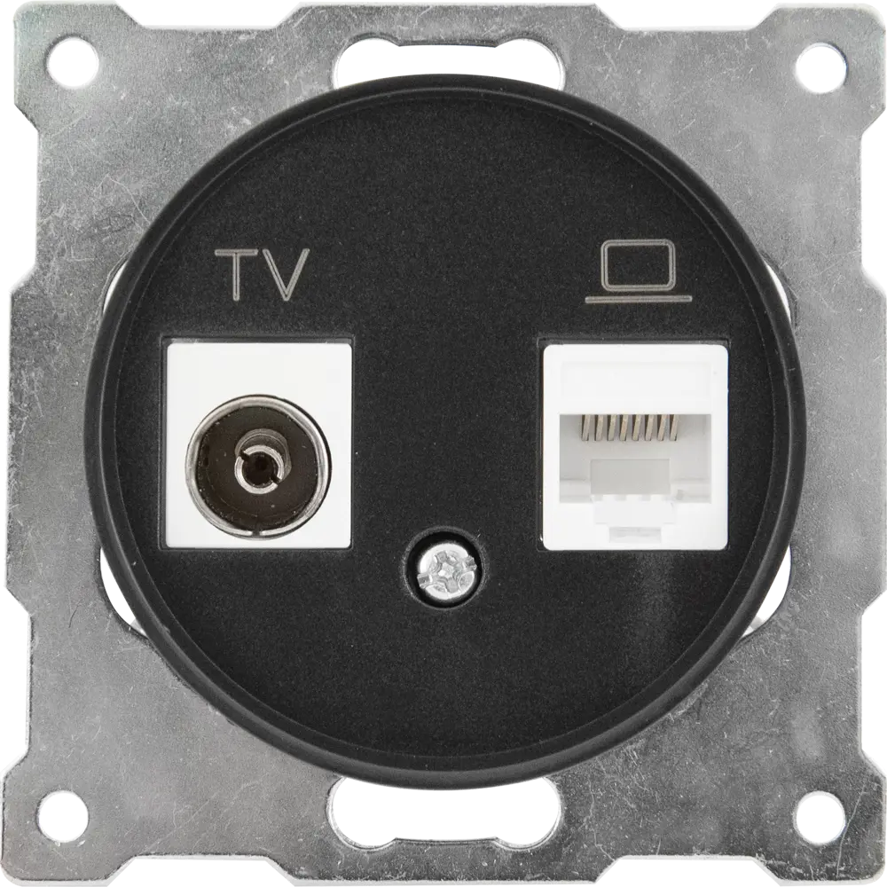 ONEKEYELECTRO Florence - розетка двойная TV/RJ45 для современного интерьера 84684125 STLM-0053629