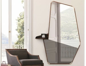 Porada Зеркало с полкой и рамой из ореха Iron