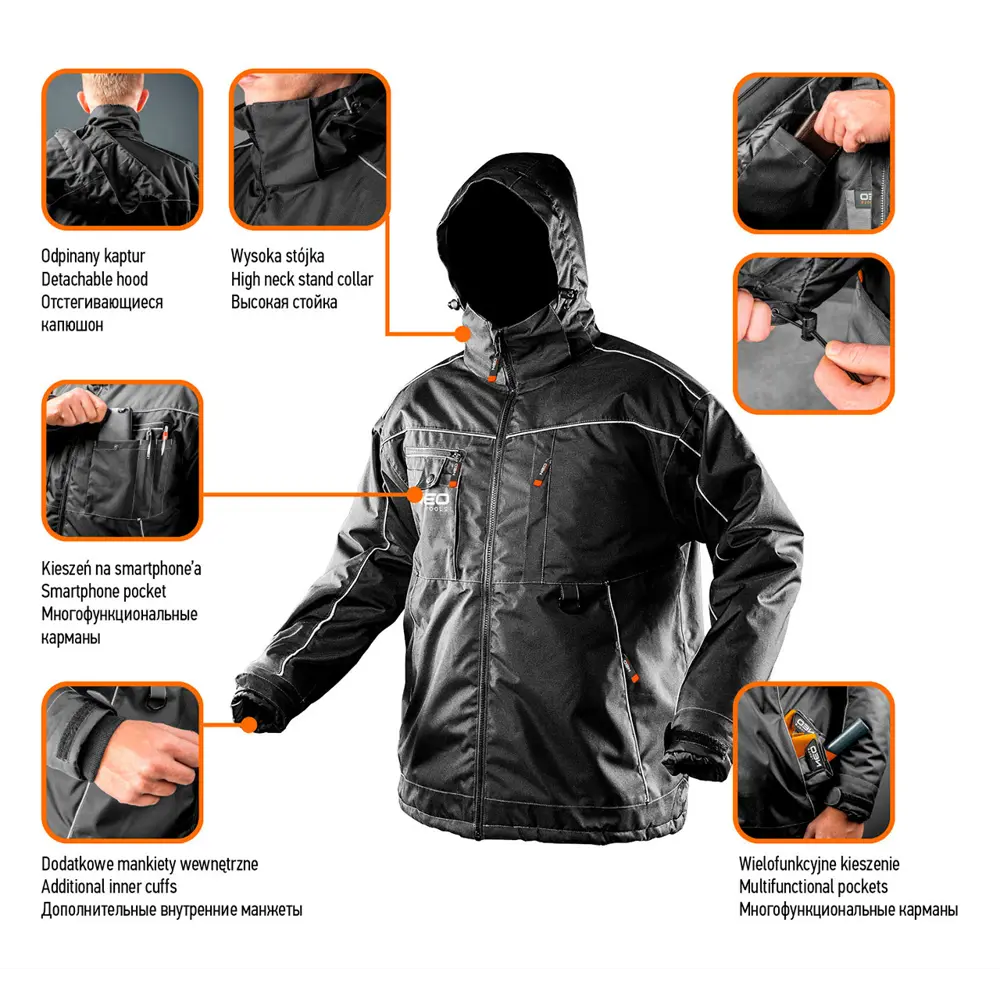 Куртка рабочая Neo Oxford цвет черный размер XXL/58 рост 194-200 см 82775353 STLM-2193122 Neò - Вид №2