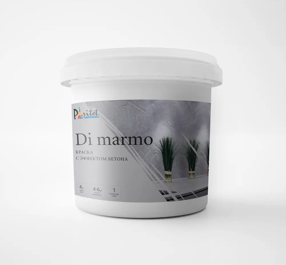 91539624 Декоративная штукатурка Paritet DI Marmo с эффектом бетона 4 кг STLM-0855145
