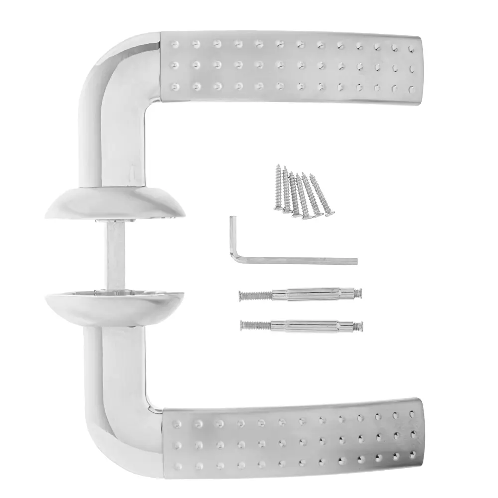 Ручки дверные на розетке Inspire ZC-26-L1/S1, ЦАМ, цвет матовый хром 15475885 STLM-2127260  - Вид №2