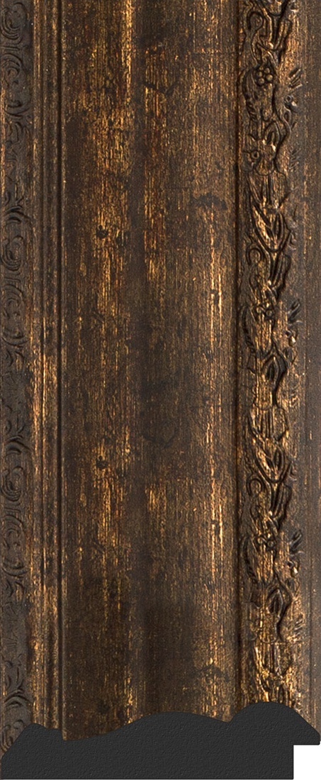 BY 4516 Зеркало с гравировкой в багетной раме - состаренное дерево с орнаментом 120 mm EVOFORM Exclusive-G - Вид №3