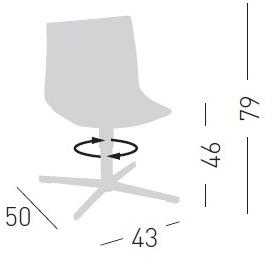 GABER Вращающееся кресло из технополимера с 4-мя спицами sun-id-1493519 - Вид №6