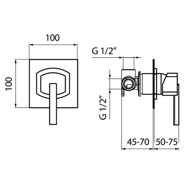 AZ880101015 Смеситель для душа Webert Azeta  - Вид №1