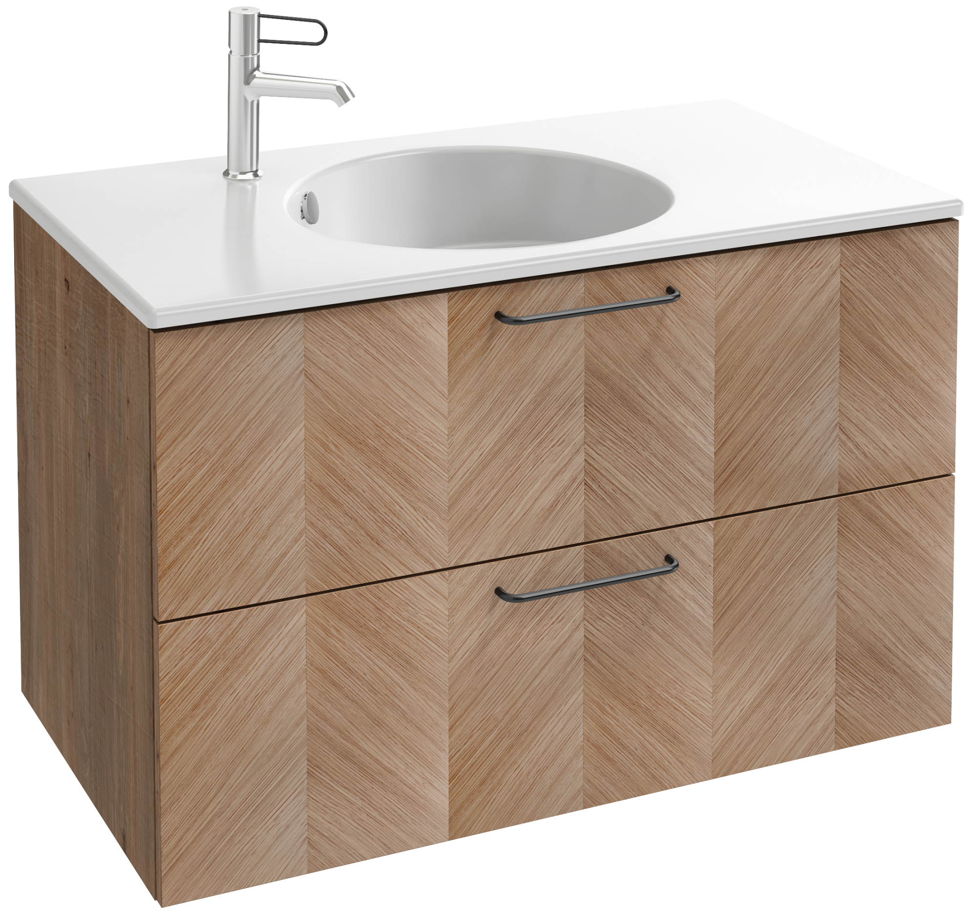 EB2523-R9-M90 Тумба под столешницу 90 см, 2 ящика, черная ручка JACOB DELAFON ODÉON RIVE GAUCHE ODEON RIVE GAUCHE