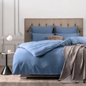 91475483 Комплект постельного белья Sleep iX Миоко pva942045 семейный, бамбук, синий STLM-1061403