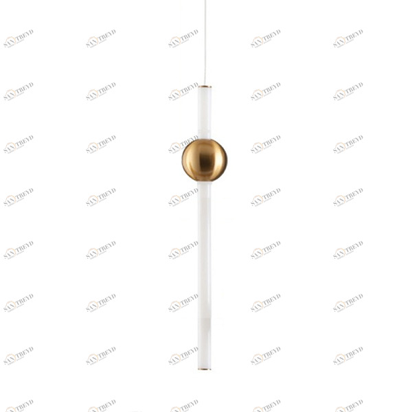 Светильник подвесной 60х10 см белый с золотом Delight Collection 10053P/B2 DELIGHT COLLECTION ДИЗАЙНЕРСКИЕ 00-3882347 Золото;прозрачный 