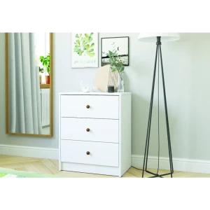 91827798 Комод Мебельнов Мальта new 3 ящика 62.2x37.3x75 см лдсп цвет белый STLM-1480182