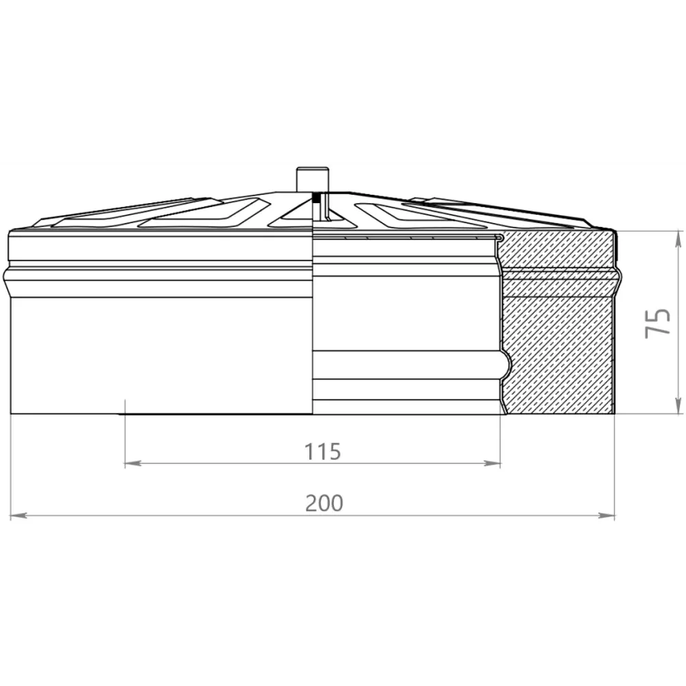 Отвод конденсата для сэндвича Металлик и Ко 430/0.5 мм D115x200 мм STLM-2033050 - Вид №4