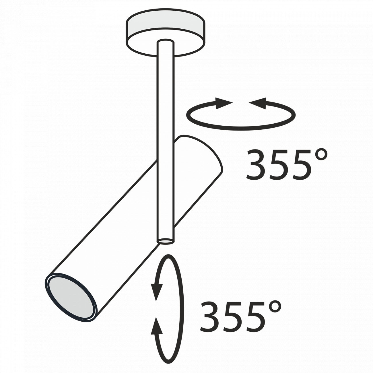 Спот потолочный галогеновый 28 см черный Elti C020CL-01B TECHNICAL CEILING & WALL 00-3956943 Черный  - Вид №3