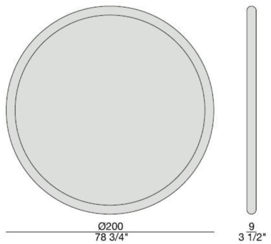 Porada Зеркало напольное круглое в ясеневой раме Iron sun-id-1504820 - Вид №1