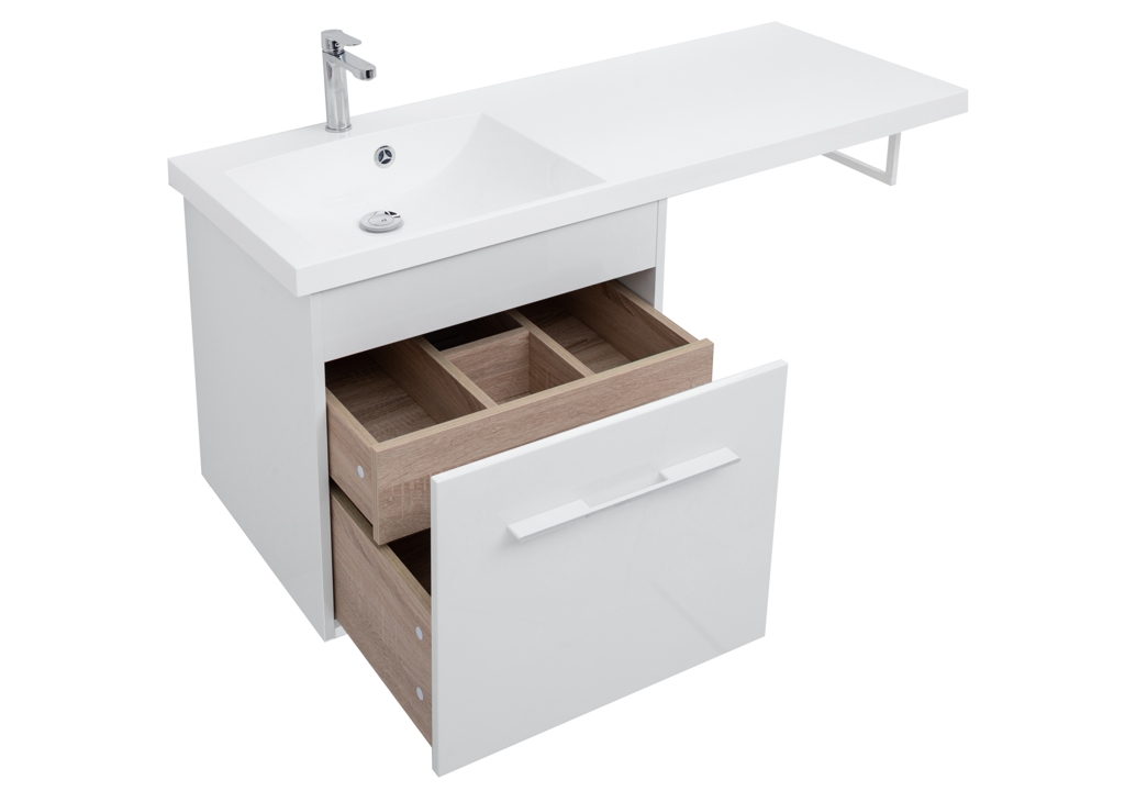 Тумба с раковиной Aquanet Августа 120 L белый 0023956500210026 - Вид №5