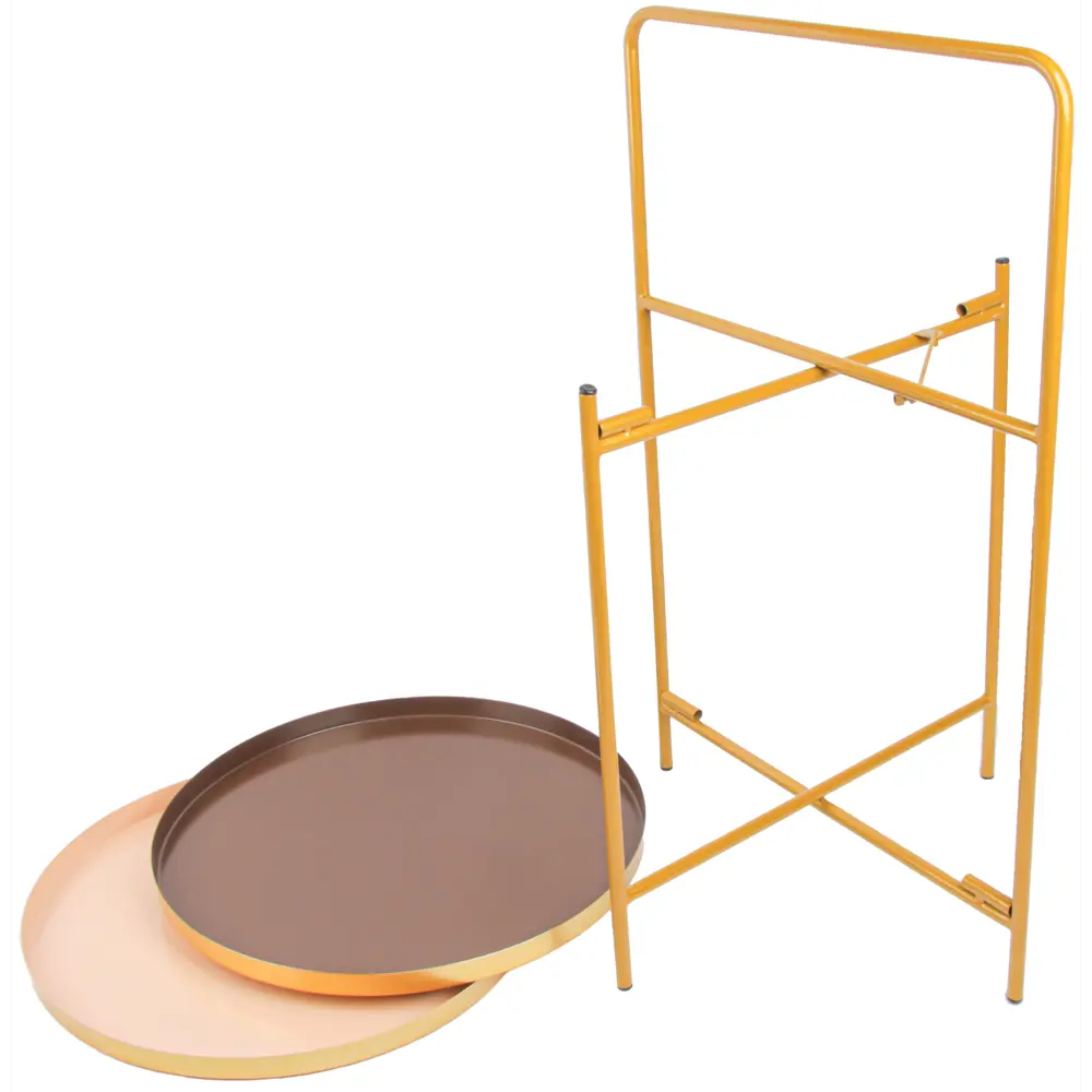 Приставной столик круглый 37.4x59 см золотой Santreyd STLM-2188495 - Вид №2