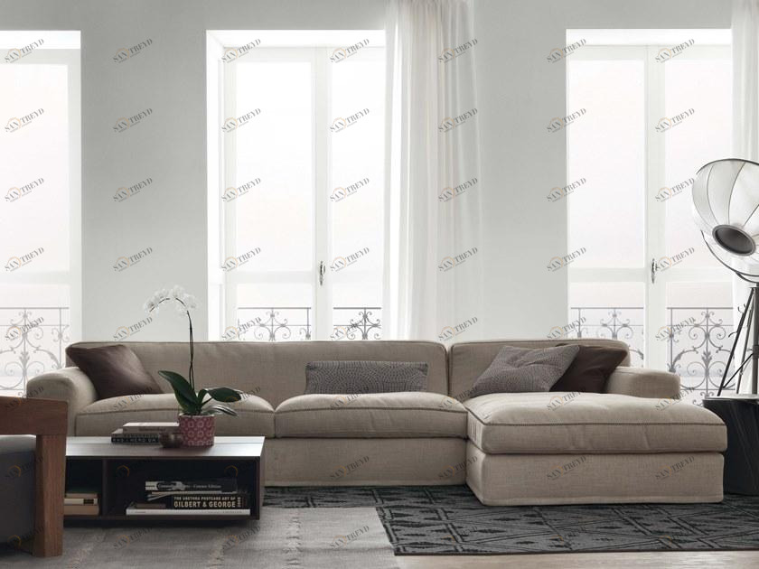 JESSE Диван из ткани с шезлонгом Leclub sun-id-1410786