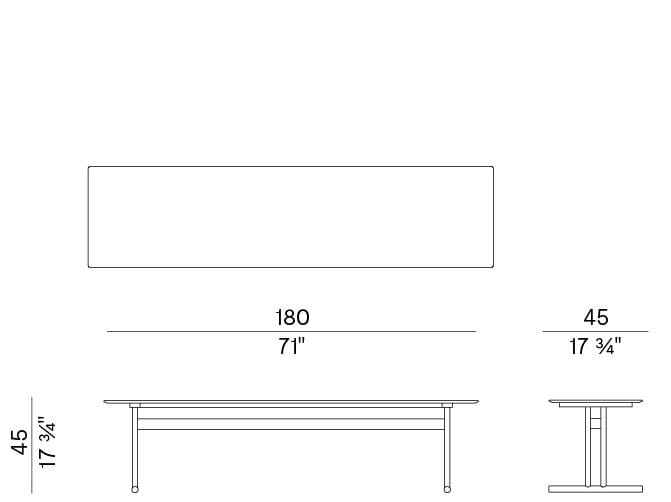 Садовая скамейка из HPL и металла Potocco Graphic ARCH-00033306 - Вид №5