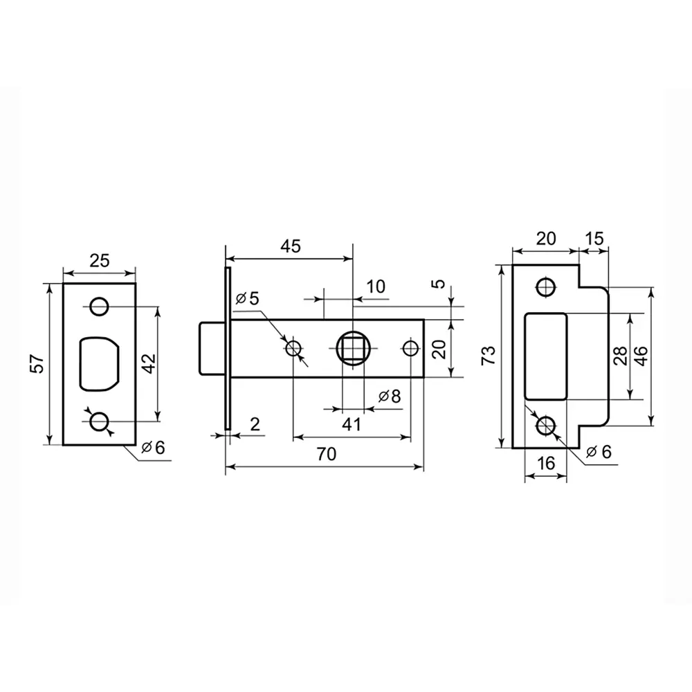 Защёлка Palladium 100 CP, цвет хром ФАБРИКА ЗАМКОВ STLM-2124995 - Вид №3