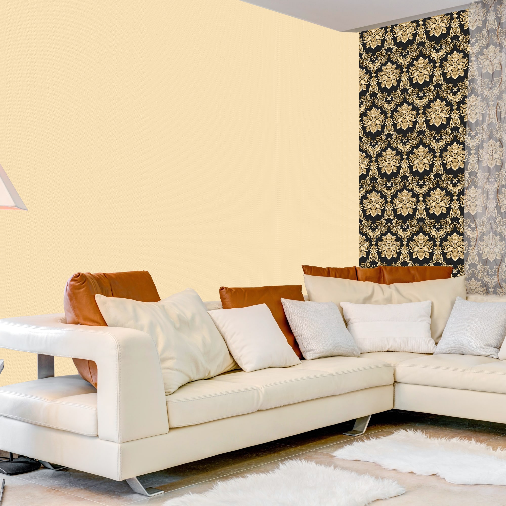 82134644 Обои флизелиновые оранжевые 0.53 м 70175-420 Двенадцать стульев Santreyd  - Вид №3