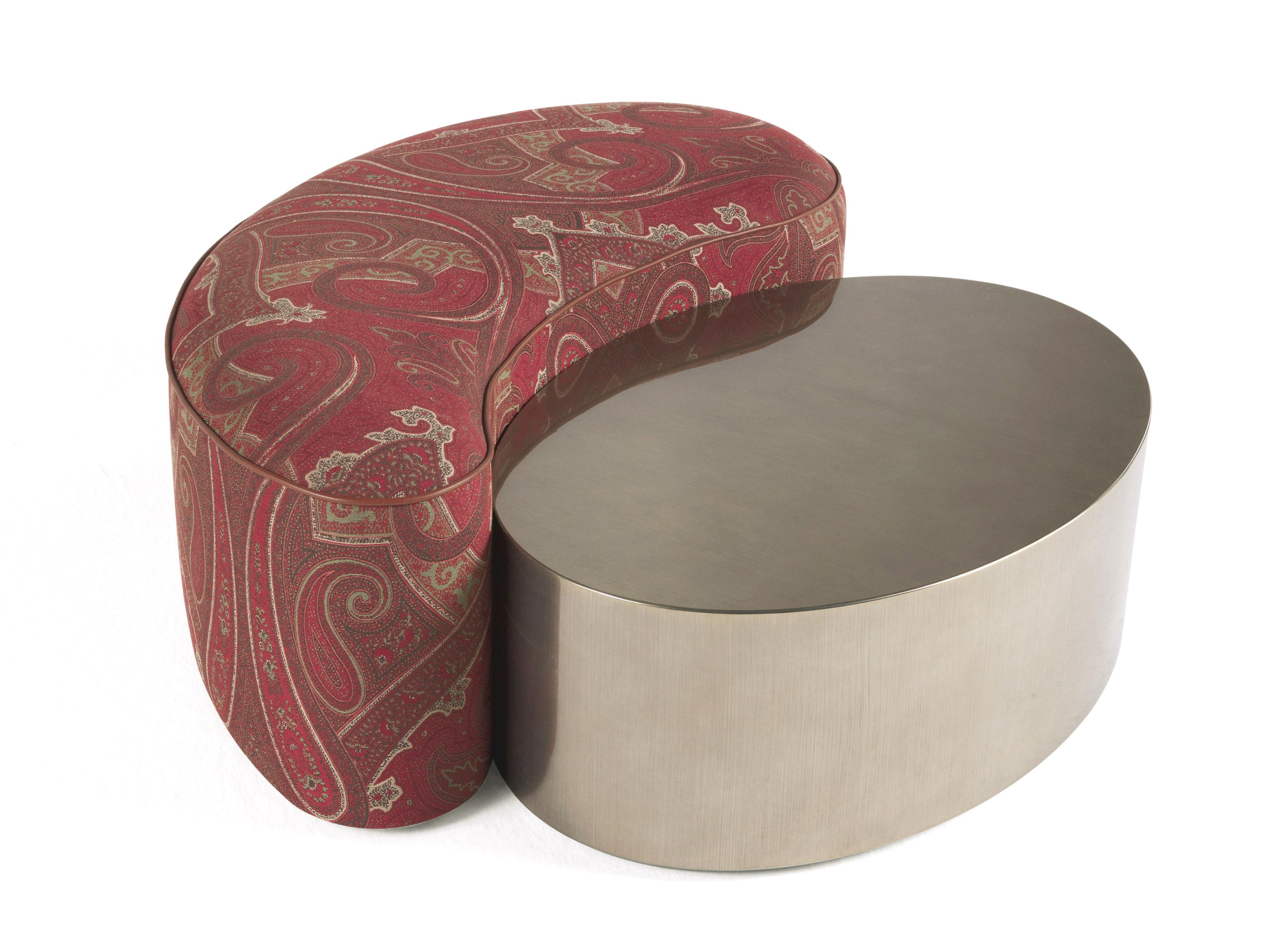 Ткань мягкий пуф с деревянным журнальным столиком ETRO Home Interiors Гоа ARCH-00087000 - Вид №1