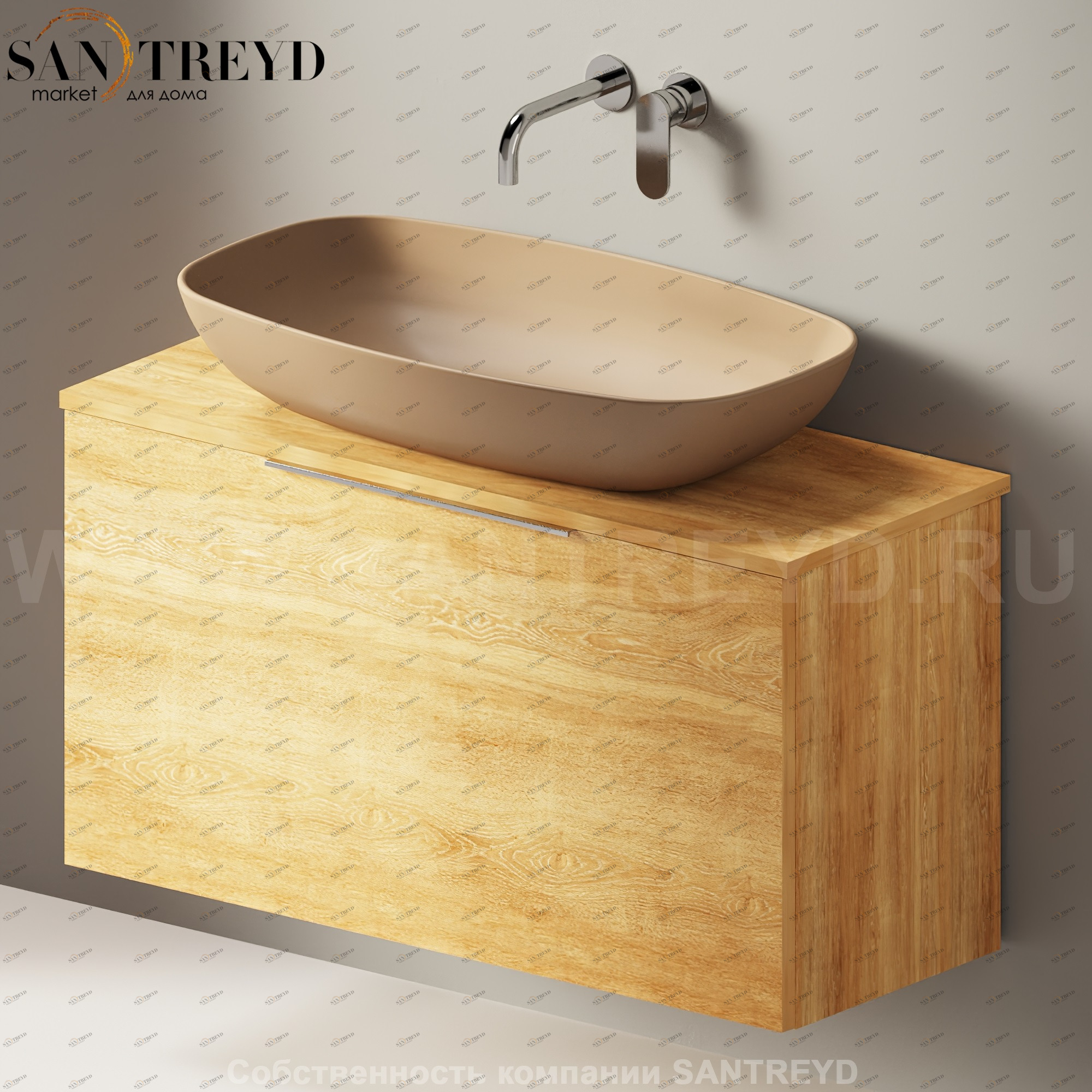 Flaminia BOX Настенная тумба для раковины 95 см с 1 ящиком BX822.WQ Ceramica Flaminia BX822WQ