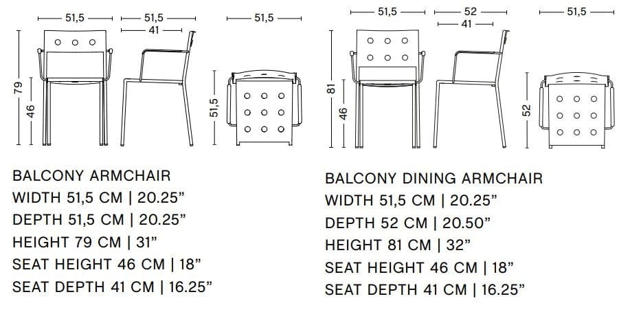 Стальной стул с порошковым покрытием с подлокотниками Hay балкон ARCH-00134702 - Вид №50