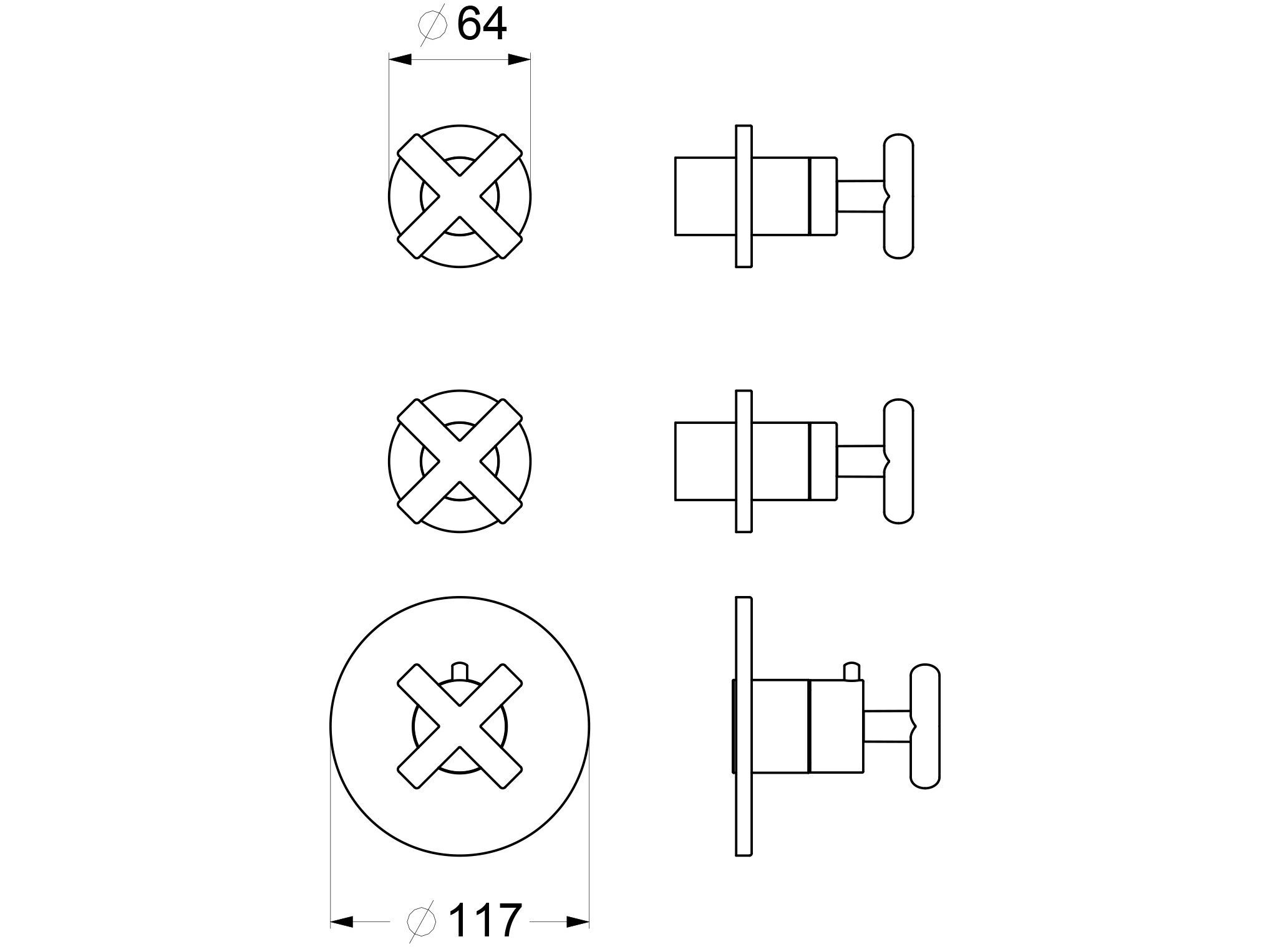Термостатический встраиваемый смеситель для душа GUGLIELMI RUBINETTERIE Вера ARCH-00096000 - Вид №2
