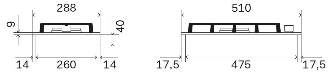 Газовая плита из закаленного стекла Ilve Professional Plus ARCH-00112398 - Вид №2