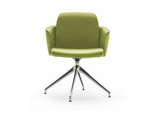 Кожаный операционный офисный стул с подлокотниками на насесте