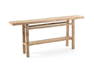 Прямоугольная консоль из вяза с полками