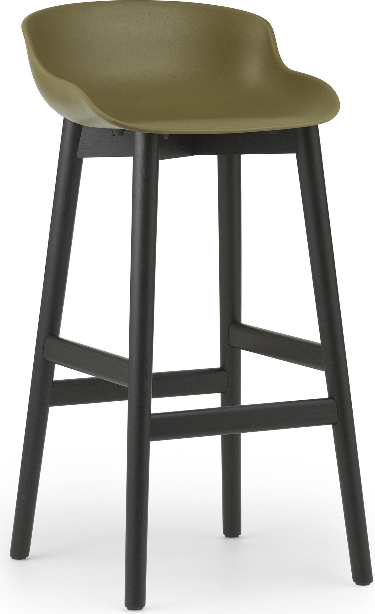 604404 Барный стул 75 см Black Oak / Olive Normann Copenhagen Hyg 