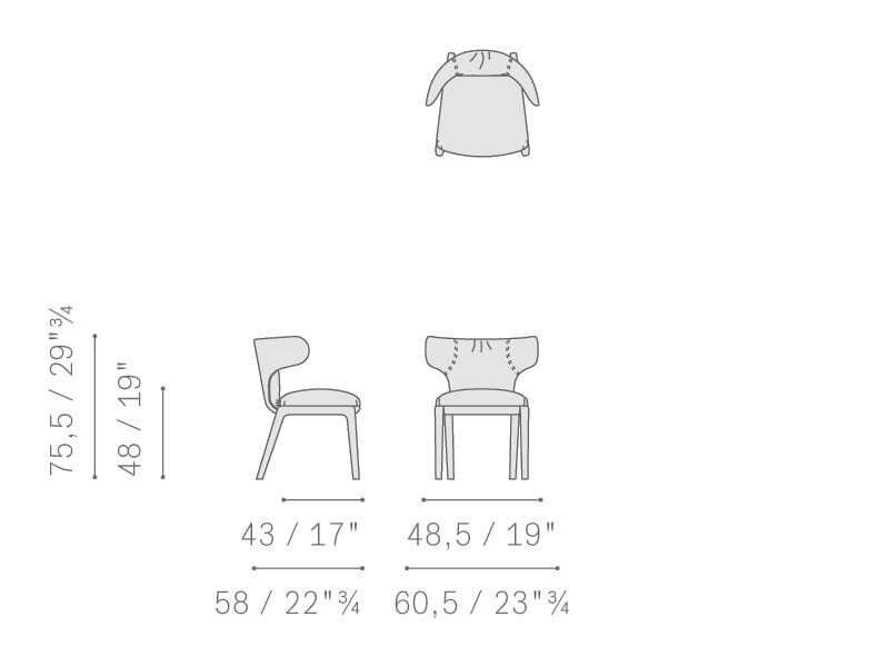 Тканевое кресло Poltrona Frau коллекция-столы и стулья ARCH-00122883 - Вид №2