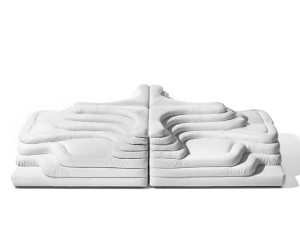 Кожаный модульный диван