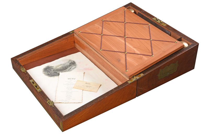 SOR27563 Коробка для письма из красного дерева с латунным переплетом ijlbrown  - Вид №4