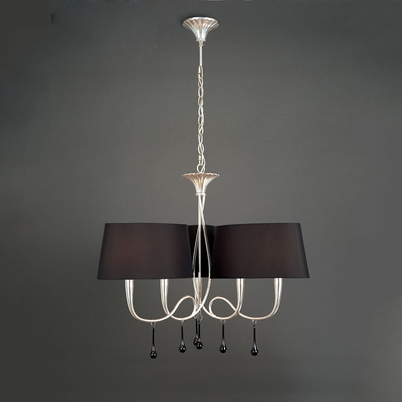 084116 Люстра 6L серебро/черный Mantra Paola - Вид №8