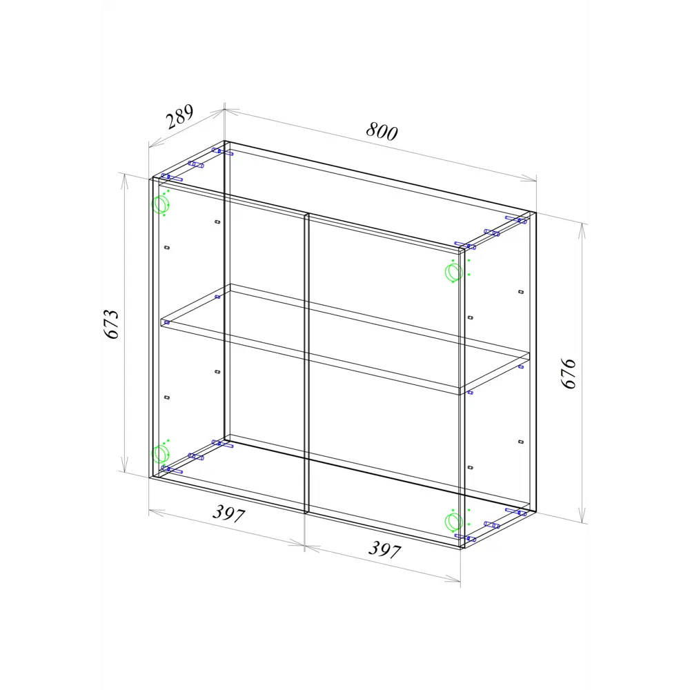 Кухонный шкаф навесной Парма 80x67.6x28.9 см ЛДСП цвет камень темный Santreyd STLM-2047961 - Вид №4